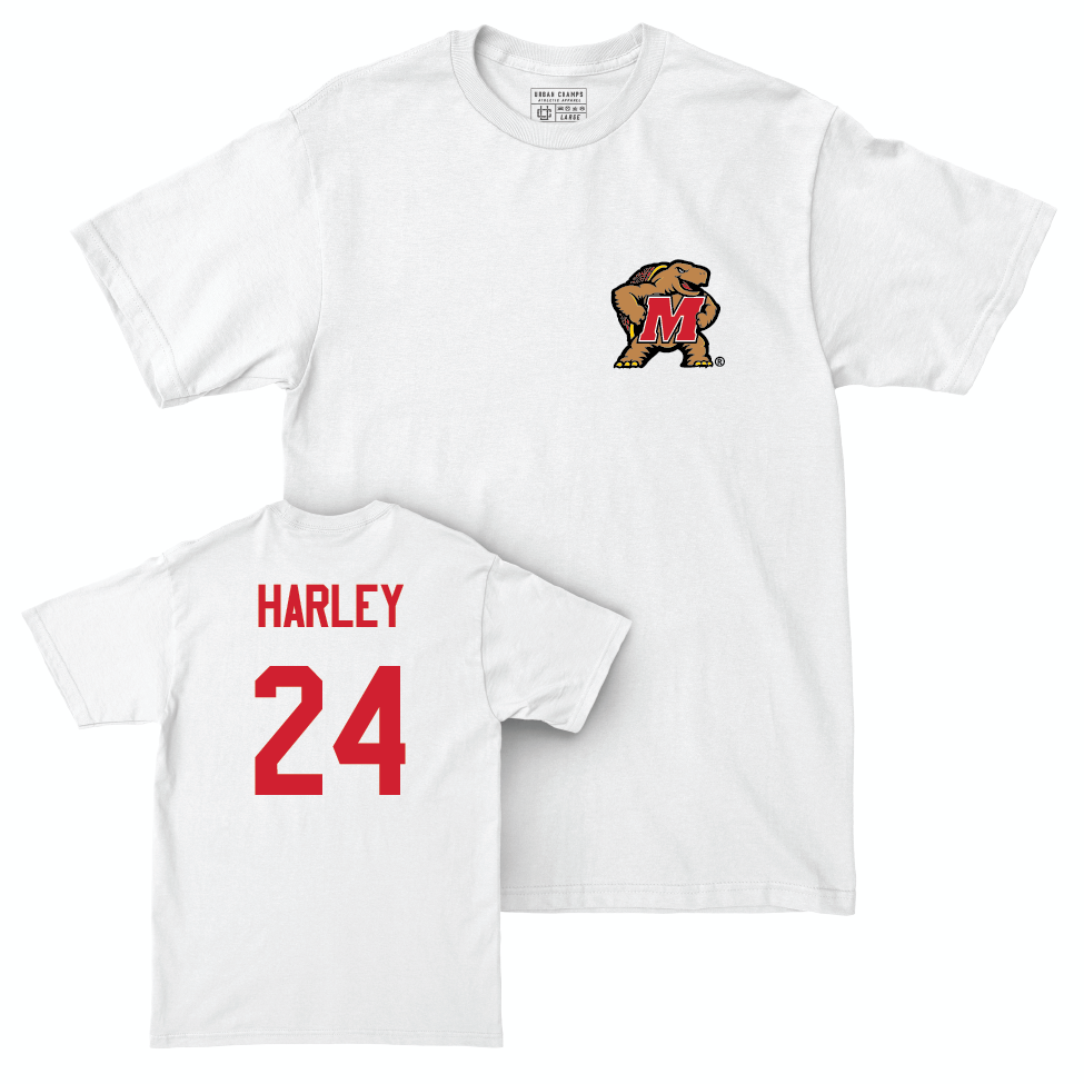 White Football Testudo Comfort Colors Tee  - Chantz Harley