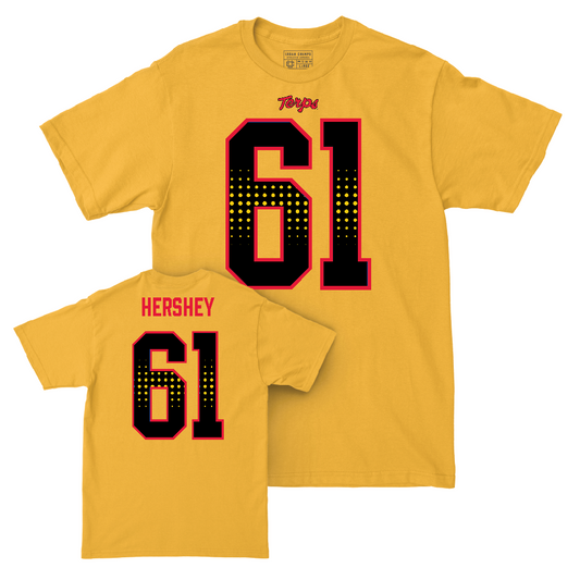 Gold Maryland Football Shirsey Tee  - Michael Hershey