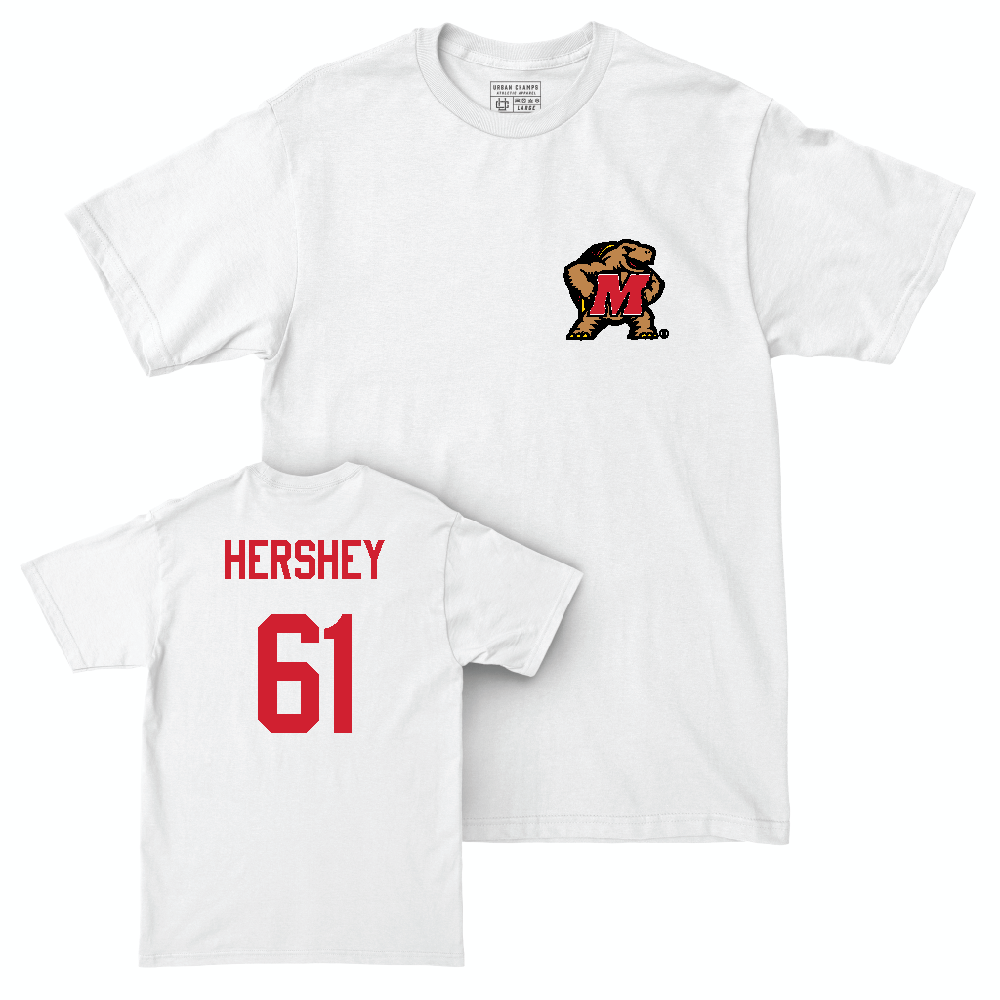 White Football Testudo Comfort Colors Tee  - Michael Hershey