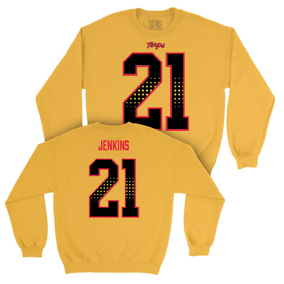 Gold Maryland Football Shirsey Crew  - Judah Jenkins