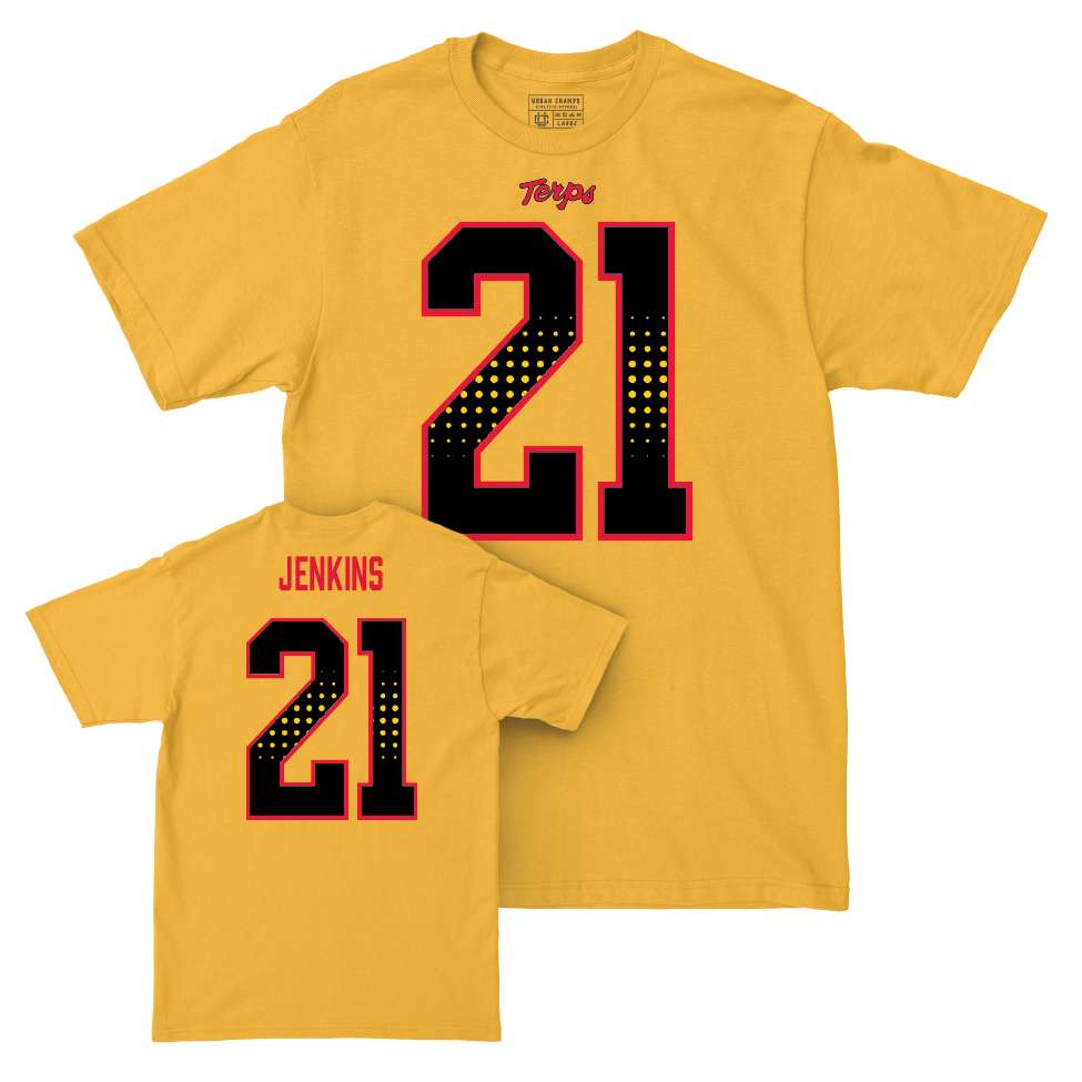 Gold Maryland Football Shirsey Tee  - Judah Jenkins