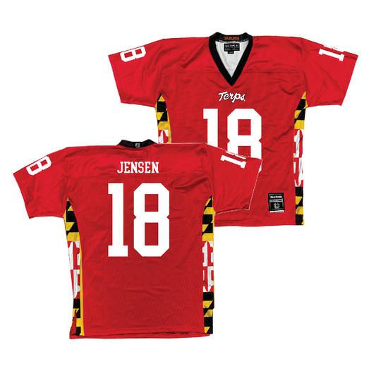 Red Maryland Football Jersey  - Roman Jensen