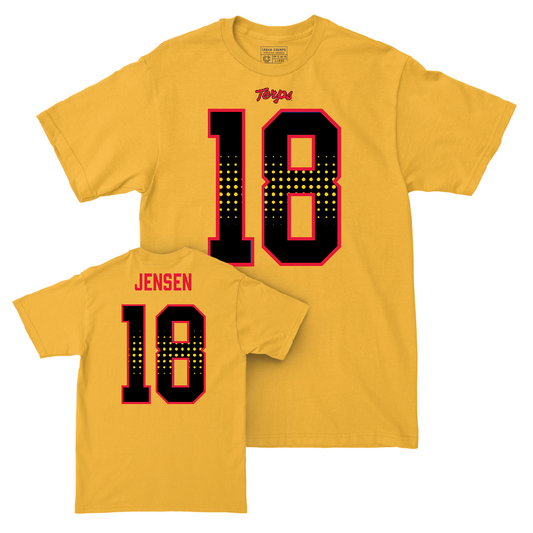 Gold Maryland Football Shirsey Crew  - Roman Jensen