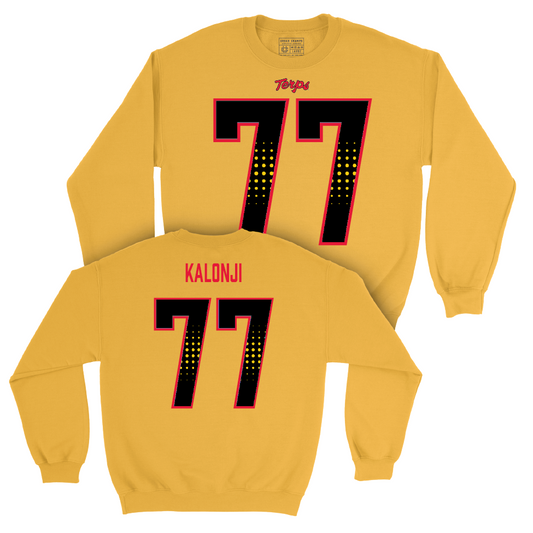 Gold Maryland Football Shirsey Crew  - Kevin Kalonji