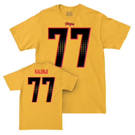 Gold Maryland Football Shirsey Tee  - Kevin Kalonji