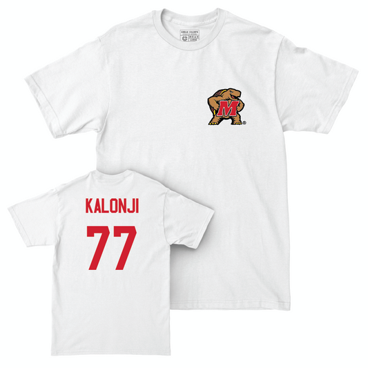 White Football Testudo Comfort Colors Tee  - Kevin Kalonji