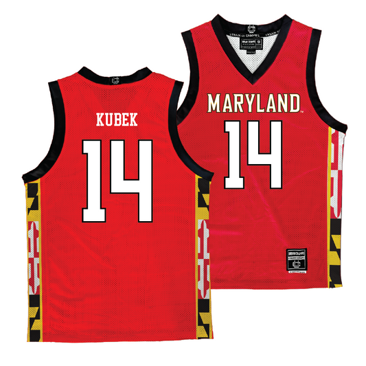 Maryland Women's Red Basketball Jersey - Allie Kubek | #14