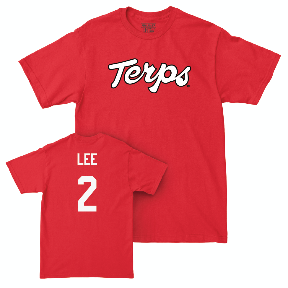 Red Football Script Tee  - Braydon Lee