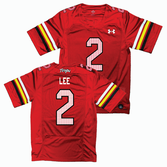 Red Maryland Football Jersey  - Braydon Lee