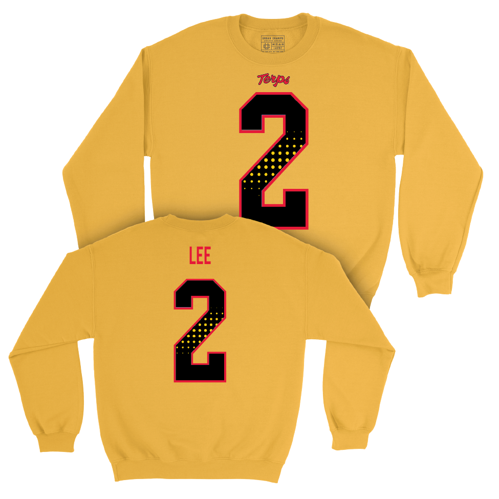 Gold Maryland Football Shirsey Crew  - Braydon Lee