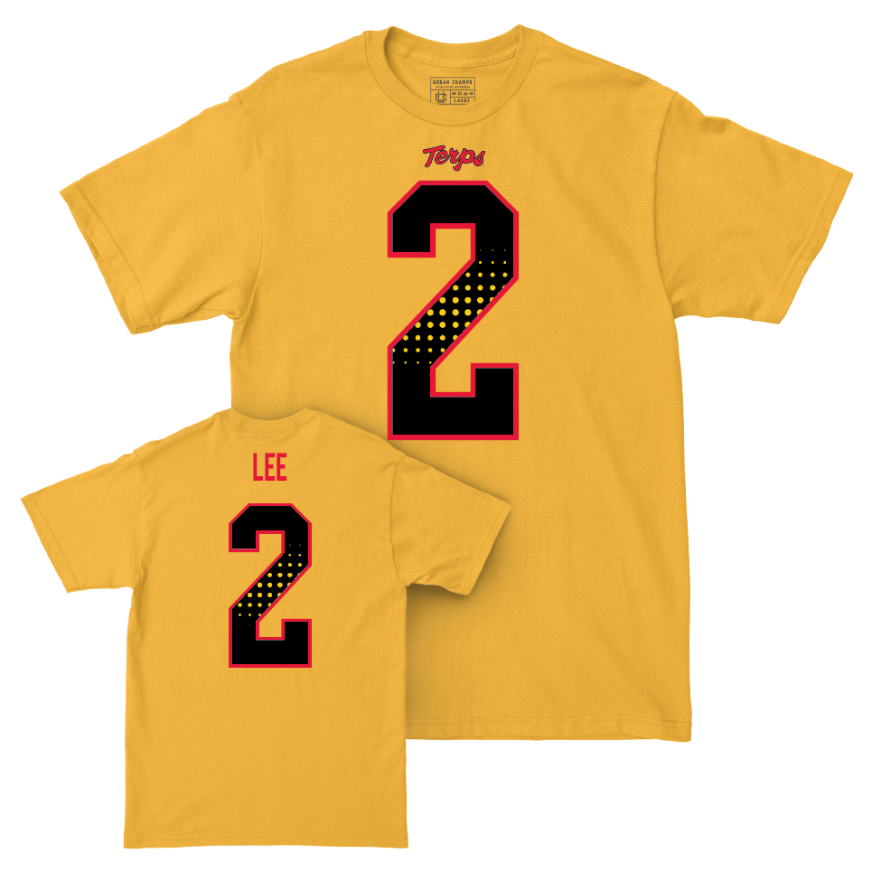 Gold Maryland Football Shirsey Tee  - Braydon Lee