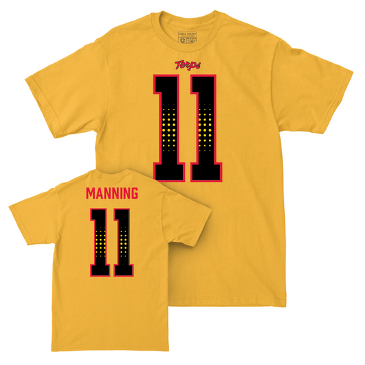 Gold Maryland Football Shirsey Tee - Ryan Manning