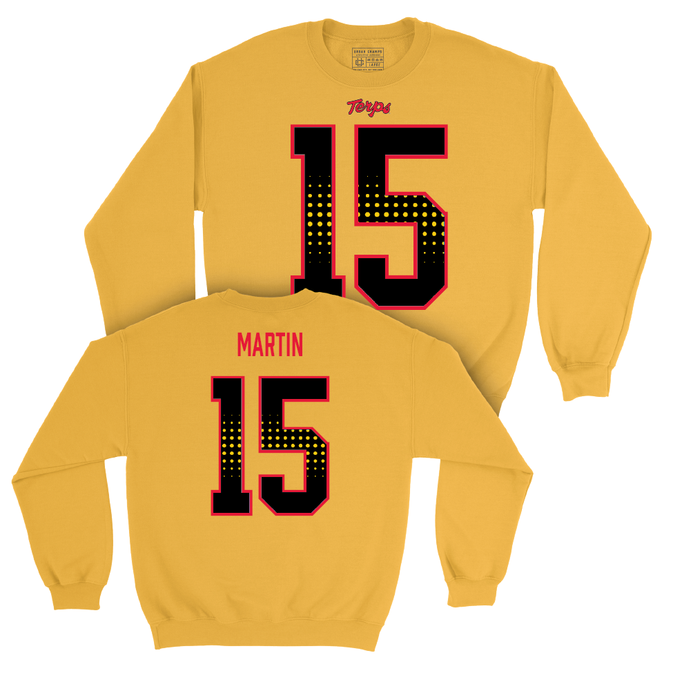 Gold Maryland Football Shirsey Crew  - Khristian Martin