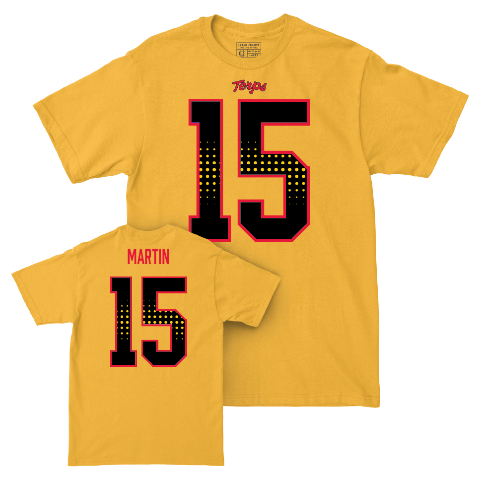 Gold Maryland Football Shirsey Tee  - Khristian Martin