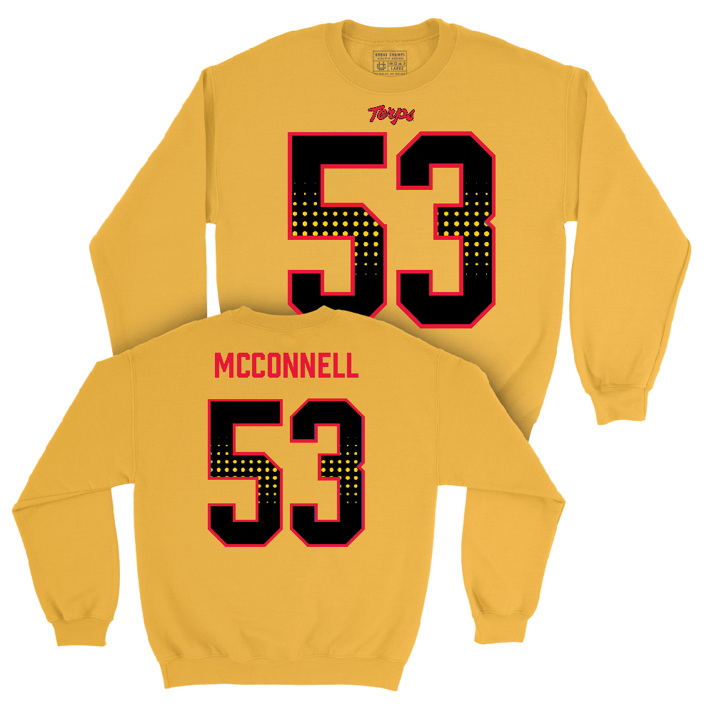 Gold Maryland Football Shirsey Crew  - Kellen McConnell