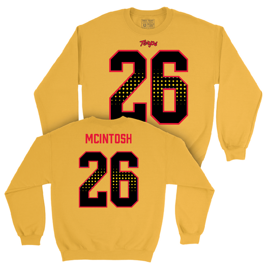 Gold Maryland Football Shirsey Crew  - Shamar McIntosh