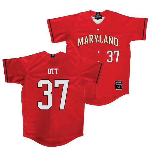 Maryland Baseball Red Jersey - Logan Ott