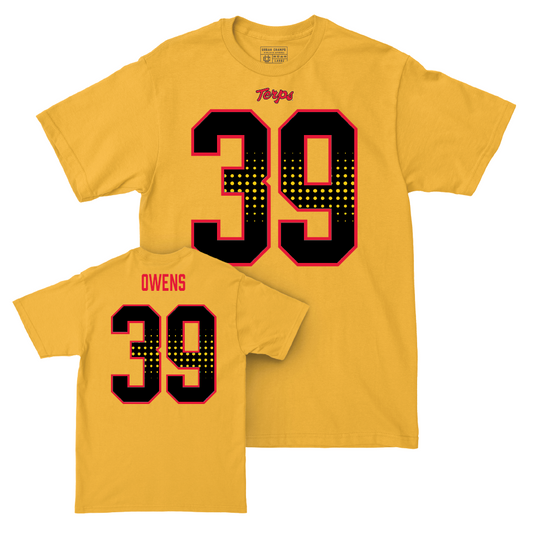 Gold Maryland Football Shirsey Tee  - Daniel Owens