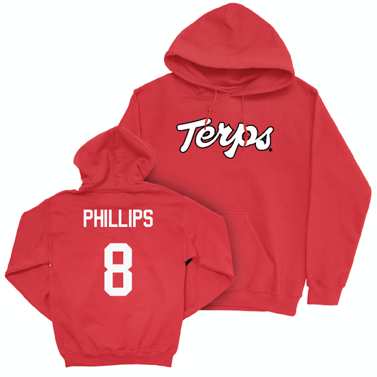 Red Football Script Hoodie  - Jordan Phillips