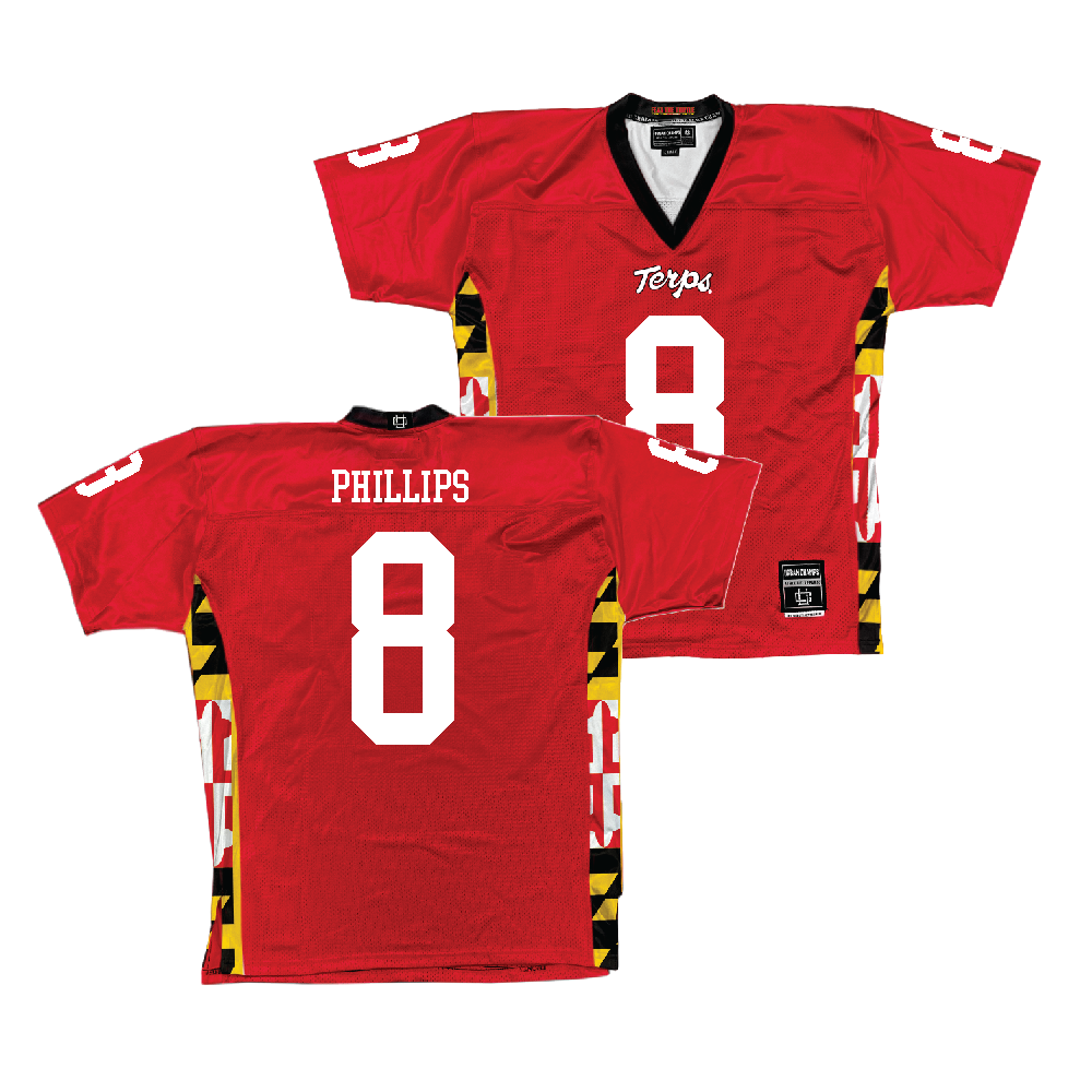 Red Maryland Football Jersey  - Jordan Phillips