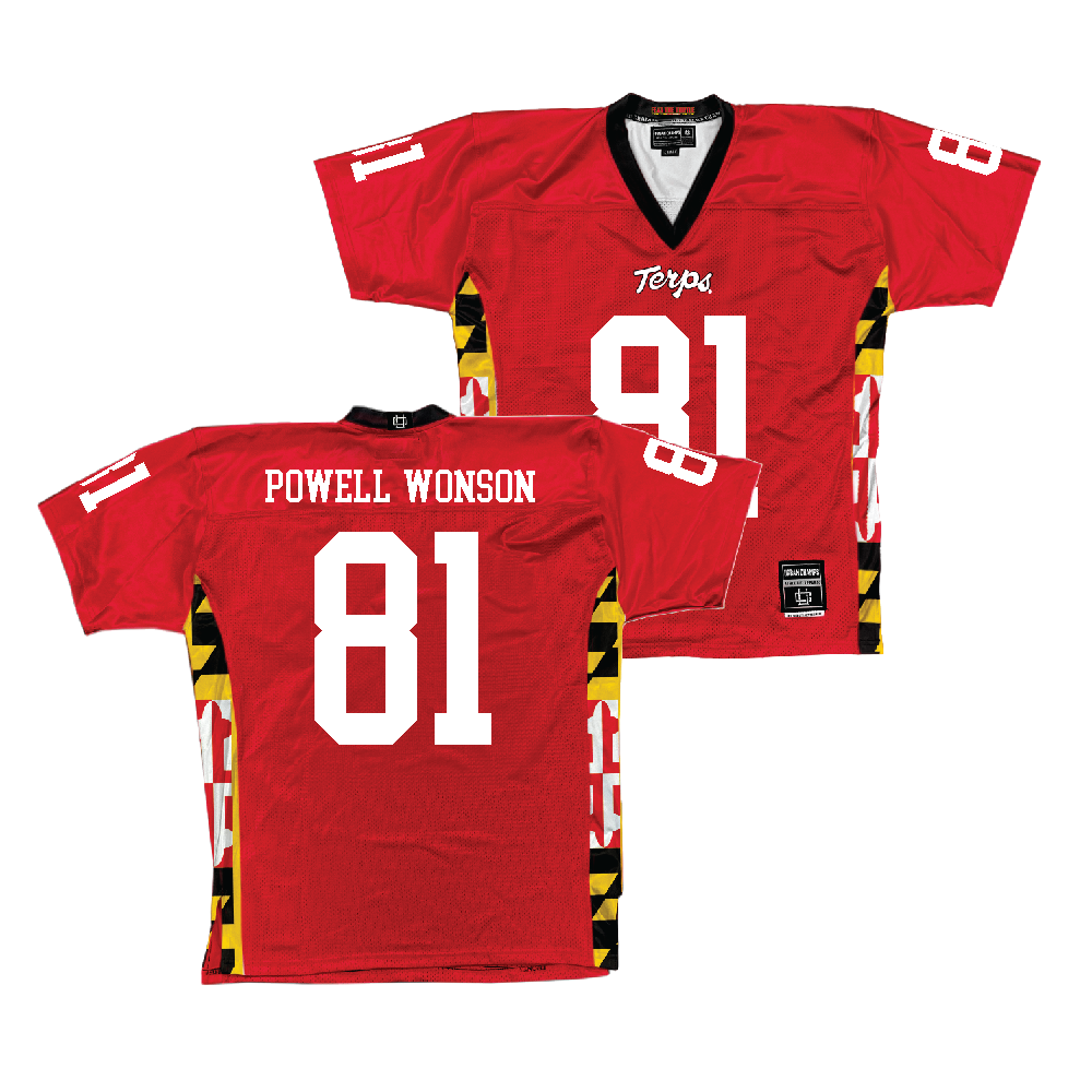 Red Maryland Football Jersey  - Jahmari Powell-Wonson