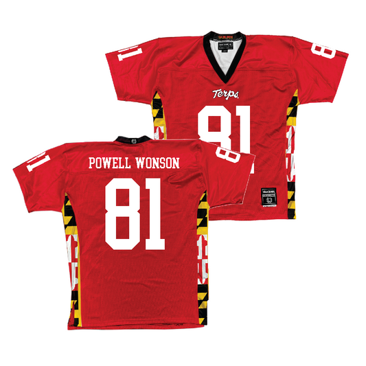 Red Maryland Football Jersey  - Jahmari Powell-Wonson