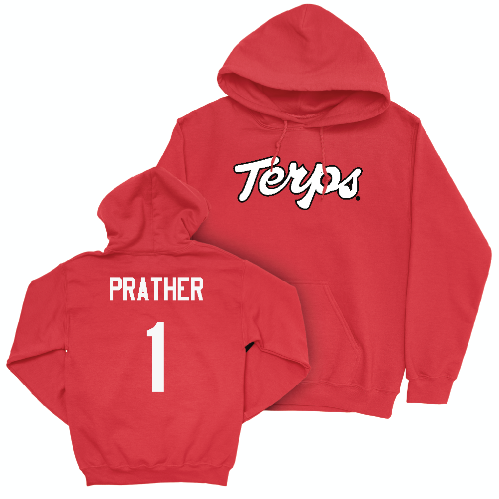 Red Football Script Hoodie  - Kaden Prather