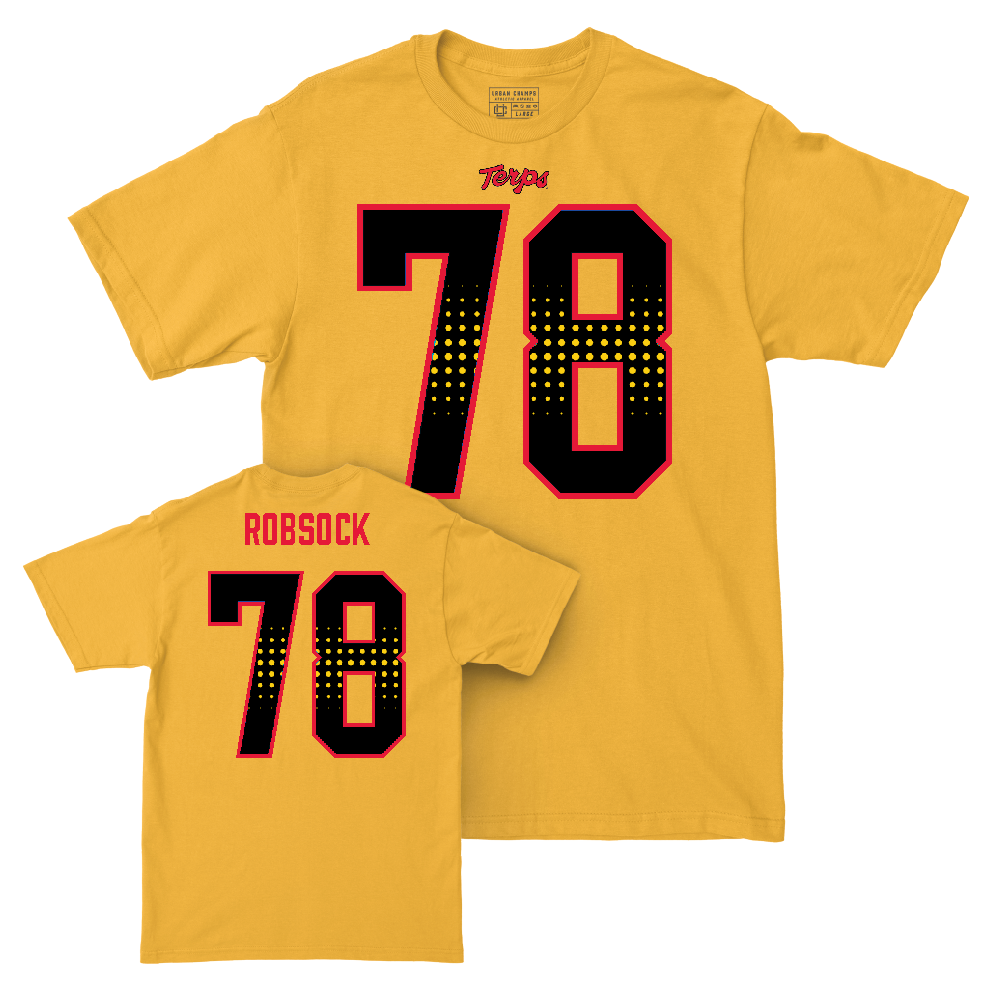 Gold Maryland Football Shirsey Tee  - Anthony Robsock