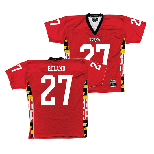 Red Maryland Football Jersey  - Lakhi Roland