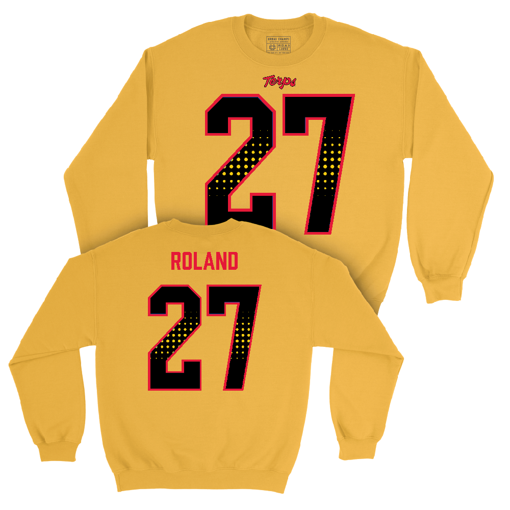 Gold Maryland Football Shirsey Crew  - Lakhi Roland