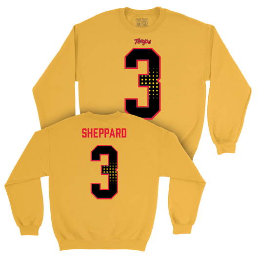 Gold Maryland Football Shirsey Crew - Ja'Quan Sheppard