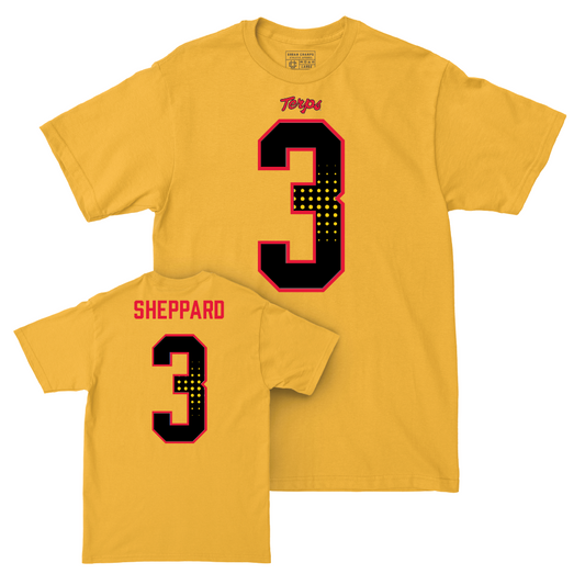 Gold Maryland Football Shirsey Tee - Ja'Quan Sheppard