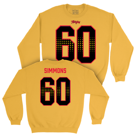 Gold Maryland Football Shirsey Crew  - Joshua Simmons