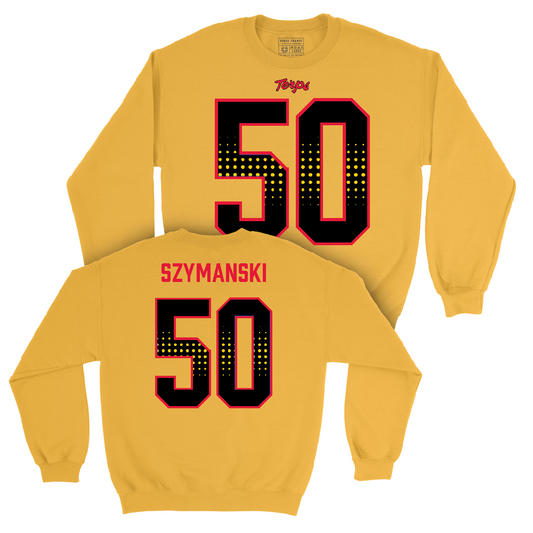 Gold Maryland Football Shirsey Crew  - Trevor Szymanski