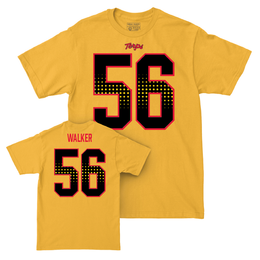 Gold Maryland Football Shirsey Tee  - Tamarus Walker