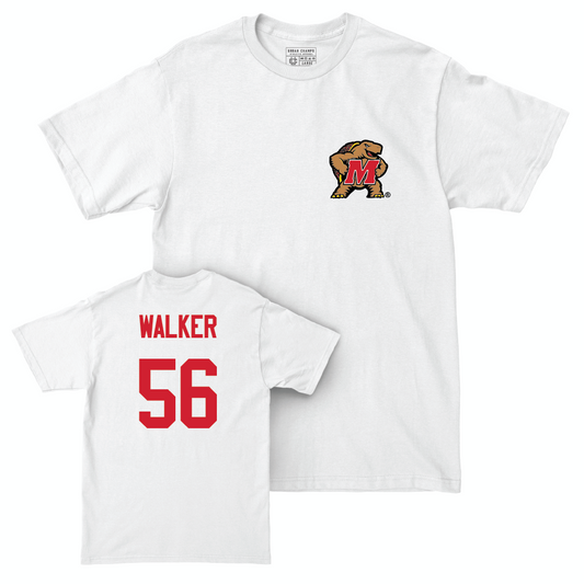 White Football Testudo Comfort Colors Tee  - Tamarus Walker