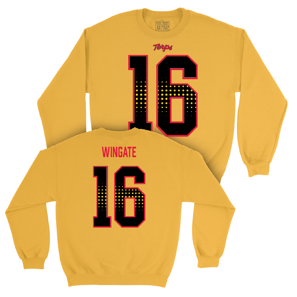 Gold Maryland Football Shirsey Crew  - Daniel Wingate