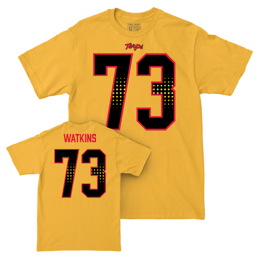 Gold Maryland Football Shirsey Tee  - Davon Watkins