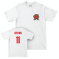 Men's Lacrosse White Testudo Comfort Colors Tee  - Trey Brown