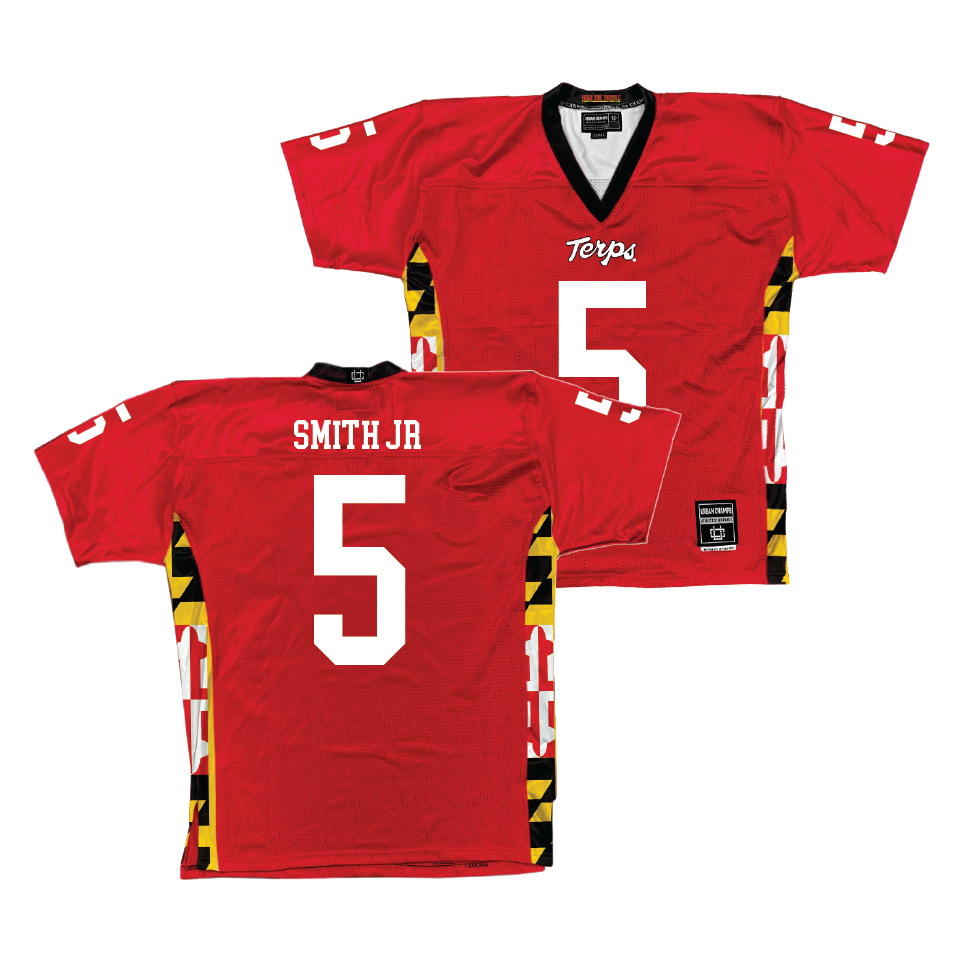 Red Maryland Football Jersey  - Octavian Smith Jr