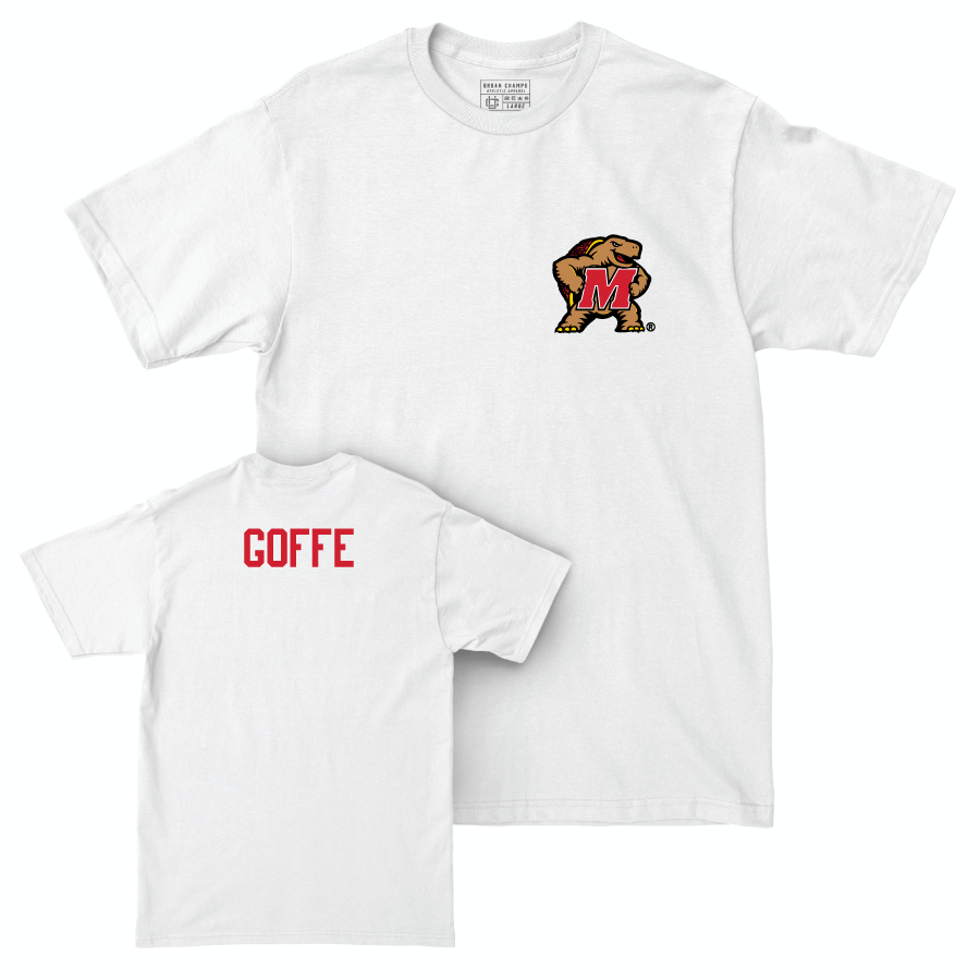 Men's Track & Field White Testudo Comfort Colors Tee  - Joshua Goffe