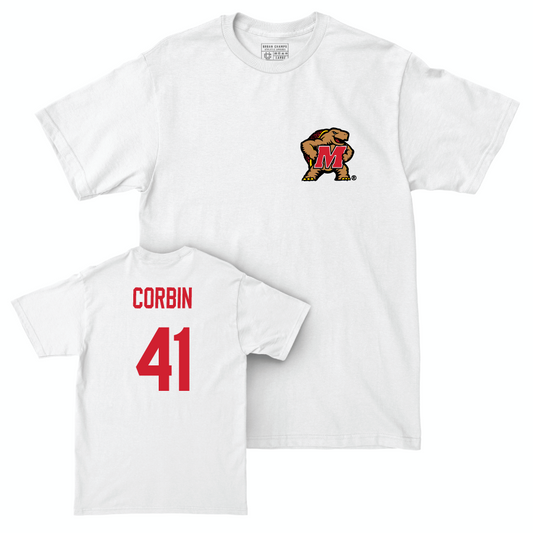 Baseball White Testudo Comfort Colors Tee  - Parker Corbin