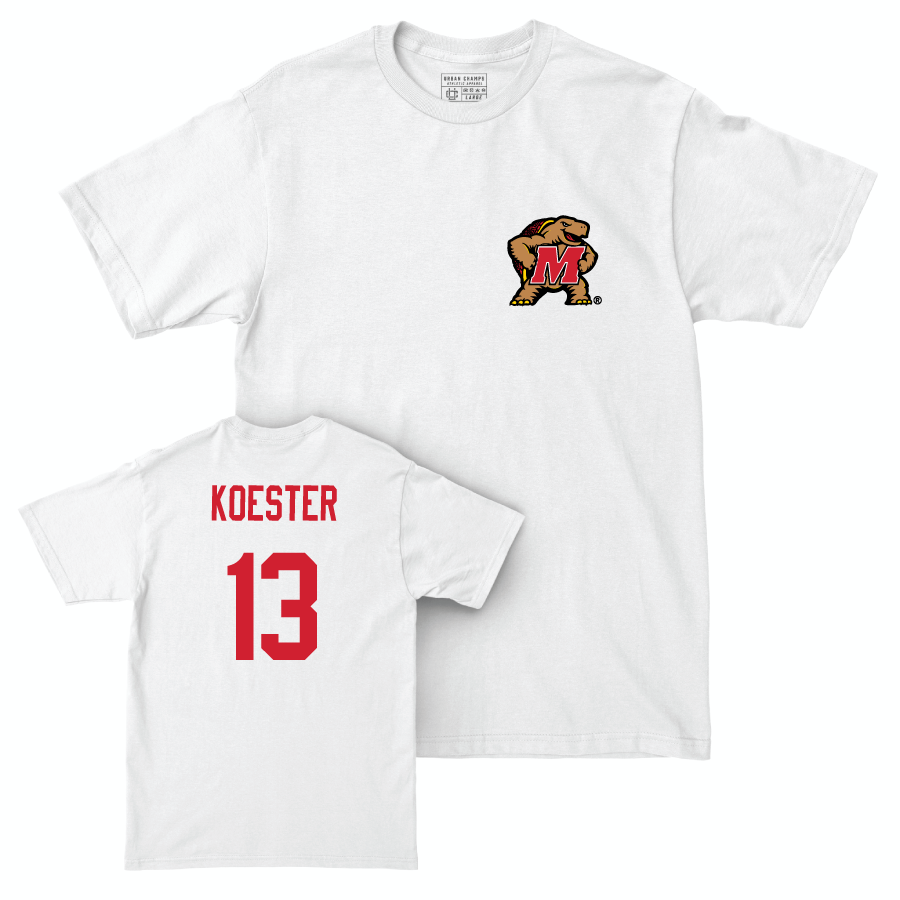 Baseball White Testudo Comfort Colors Tee  - Logan Koester