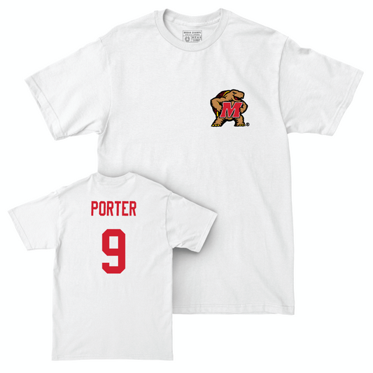 Baseball White Testudo Comfort Colors Tee  - Hollis Porter