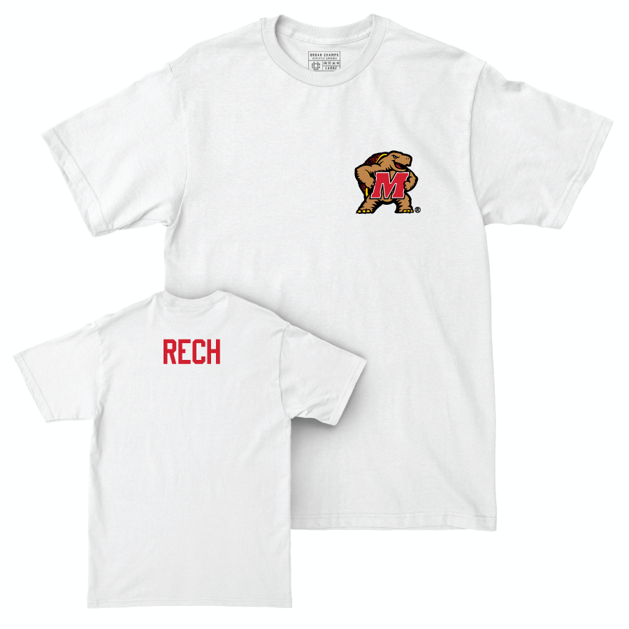 Women's Gymnastics White Testudo Comfort Colors Tee  - Taylor Rech