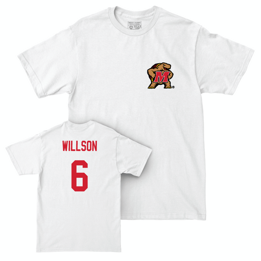 Baseball White Testudo Comfort Colors Tee  - Liam Willson